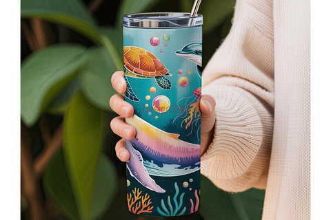 Underwater Magic 20oz Tumbler Wrap Sublimation DesignSVG 