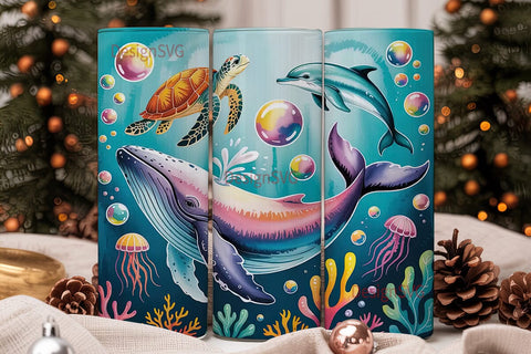 Underwater Magic 20oz Tumbler Wrap Sublimation DesignSVG 