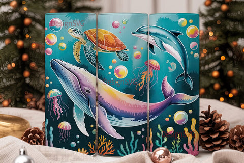 Underwater Magic 20oz Tumbler Wrap Sublimation DesignSVG 