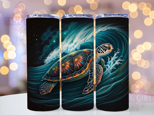Underwater Sea Turtle 20oz Tumbler, Underwater Tumbler, Ocean Life Tumbler, Sublimation Wrap, 20oz Tumbler, Marine Animal Design, Sea Turtle Gift Sublimation SvggirlplusArt 