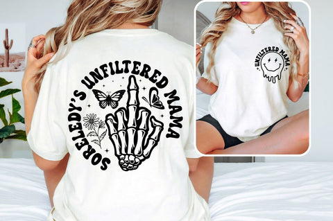 Unfiltered mama Front and Back SVG T shirt Design SVG Designangry 