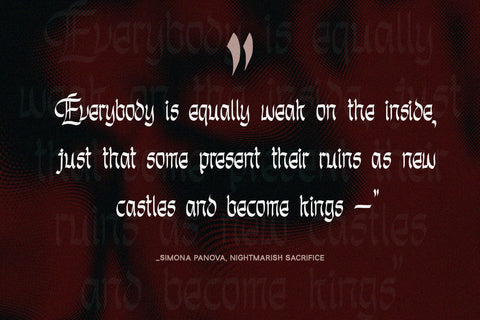 Unholy Trinity - Gothic Display Font Alpaprana Studio 