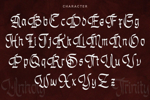 Unholy Trinity - Gothic Display Font Alpaprana Studio 
