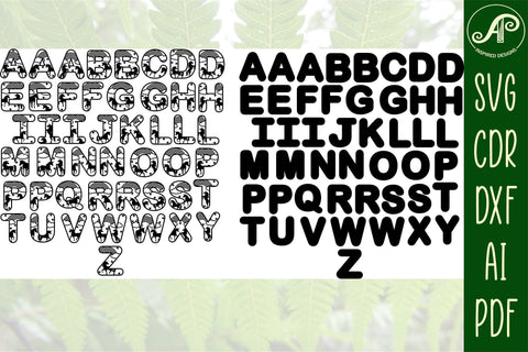 Unicorn and rainbow alphabet set. 2 layer letters. 47letter SVG APInspireddesigns 