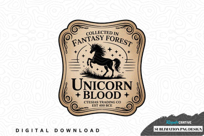 Unicorn blood fantasy forest sublimation png design Sublimation Regulrcrative 