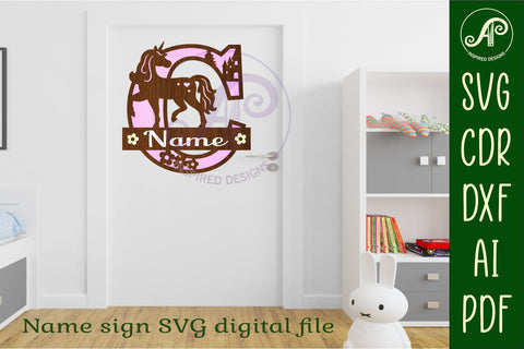 Unicorn Capital Monogram Letter name sign C SVG SVG APInspireddesigns 