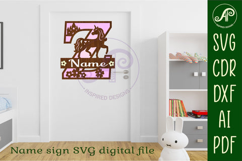Unicorn Capital Monogram Letter name sign Z SVG SVG APInspireddesigns 