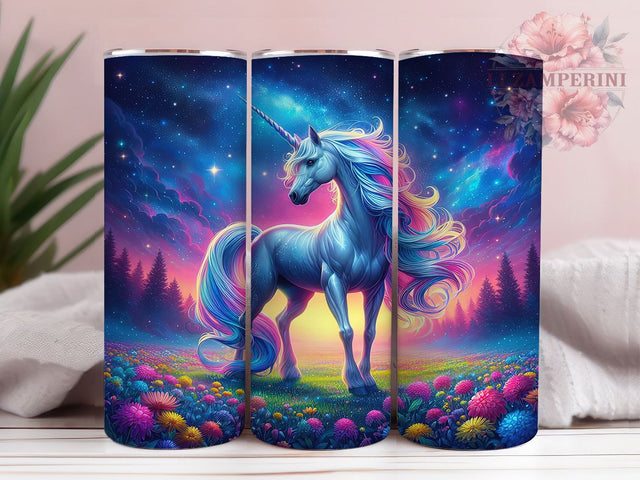 Unicorn Celestial 20oz Galaxy Tumbler, Fantasy Unicorn Tumbler, 20oz Tumbler Wrap, Sublimation Unicorn Wrap, Galaxy Unicorn Tumbler, Mystical Tumbler Design Sublimation Li Zamperini 