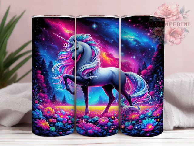 Unicorn Celestial 20oz Galaxy Tumbler, Fantasy Unicorn Tumbler, 20oz Tumbler Wrap, Sublimation Unicorn Wrap, Galaxy Unicorn Tumbler, Mystical Tumbler Design Sublimation Li Zamperini 