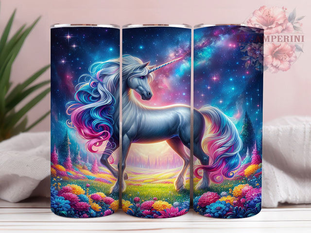 Unicorn Celestial 20oz Galaxy Tumbler, Fantasy Unicorn Tumbler, 20oz Tumbler Wrap, Sublimation Unicorn Wrap, Galaxy Unicorn Tumbler, Mystical Tumbler Design Sublimation Li Zamperini 