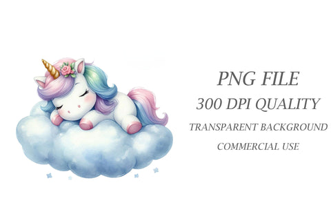 Unicorn Clipart PNG - Sleeping Unicorn Sublimation Rupkotha 