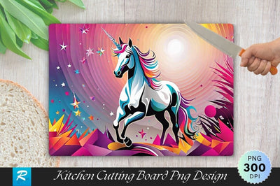 Unicorn Cutting Board PNG Sublimation Regulrcrative 