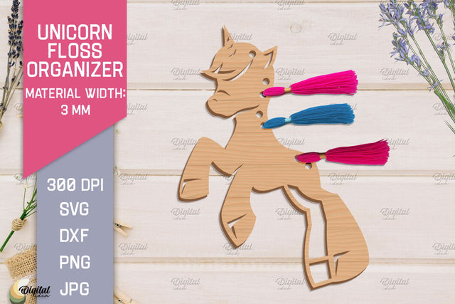 Unicorn Floss Organizer. Storage Laser Cut SVG SVG Evgenyia Guschina 