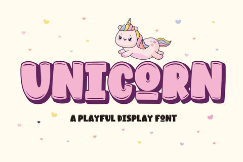 UNICORN Font Mozarella 