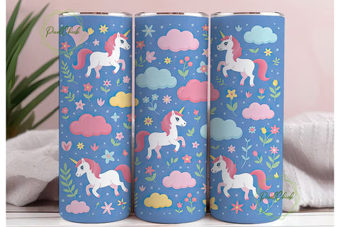 Unicorn Magic 20oz Tumbler Wrap Sublimation PixelChick 