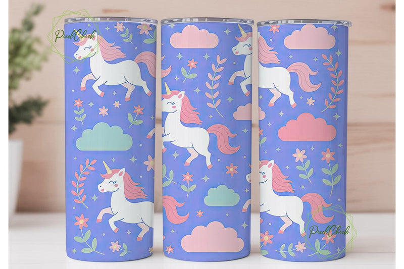 Unicorn Magic 20oz Tumbler Wrap Sublimation PixelChick 
