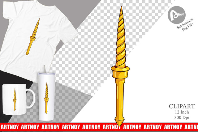Unicorn Magic Wand Clipart Sublimation artnoy 