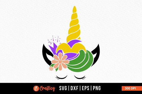 Unicorn mardi gras SVG Design SVG Designangry 