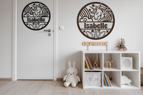 Unicorn Name Sign SVG Laser Cut File SVG TonisArtStudio 