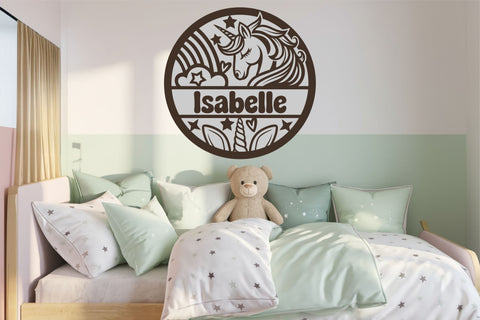 Unicorn Name Sign SVG Laser Cut File SVG TonisArtStudio 
