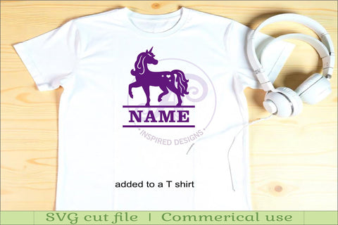 Unicorn name sign svg laser cut template design 3 SVG APInspireddesigns 