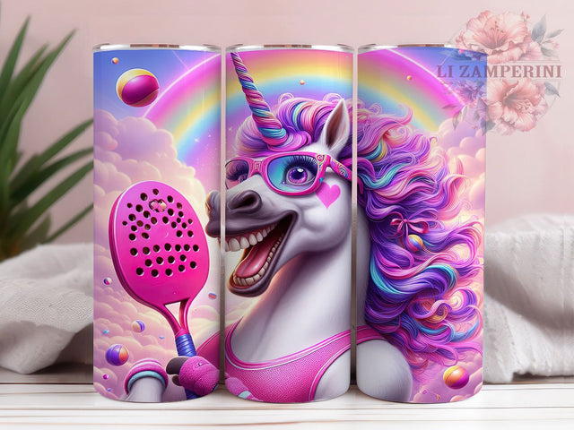 Unicorn Pickleball Rainbow Tumbler, Unicorn Tumbler Design, Rainbow Tumbler Wrap, Funny Tumbler Design, 20oz Skinny Tumbler, Whimsical Tumbler Wrap, Sports Tumbler Sublimation Sublimation Li Zamperini 