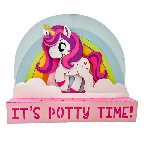 Unicorn Potty Pop Holder Laser SVG File SVG Crafting With Brenna 