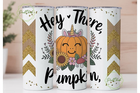 Unicorn Pumpkin 20oz Tumbler Wrap Sublimation PixelChick 