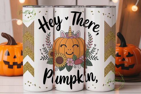 Unicorn Pumpkin 20oz Tumbler Wrap Sublimation PixelChick 
