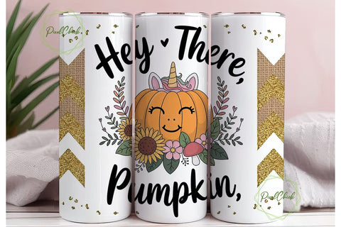 Unicorn Pumpkin 20oz Tumbler Wrap Sublimation PixelChick 