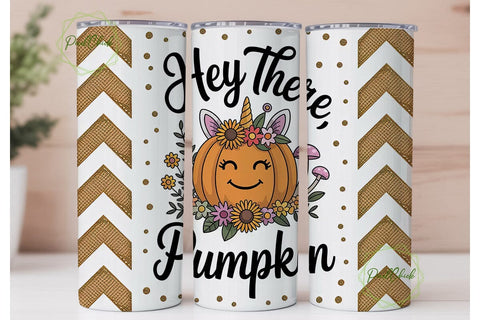 Unicorn Pumpkin 20oz Tumbler Wrap Sublimation PixelChick 
