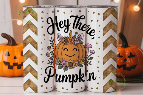 Unicorn Pumpkin 20oz Tumbler Wrap Sublimation PixelChick 