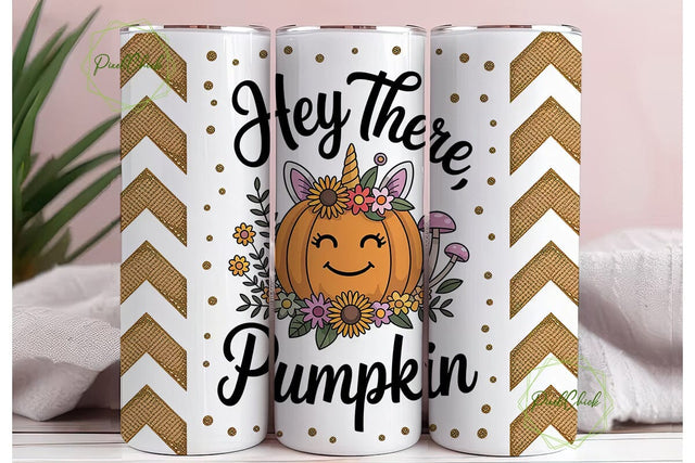 Unicorn Pumpkin 20oz Tumbler Wrap Sublimation PixelChick 