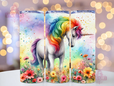 Unicorn Rainbow 20 oz Skinny Tumbler Sublimation Design Digital Download PNG Instant, Unicorn Lover Wrap, Unicorn tumbler, Girls tumbler png Sublimation SvggirlplusArt 