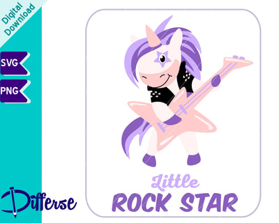 Unicorn Rock Star SVG | Cool Unicorn SVG SVG Differse 