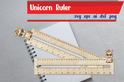 Unicorn Ruler | Ruler Laser Engraving SVG zafrans studio 