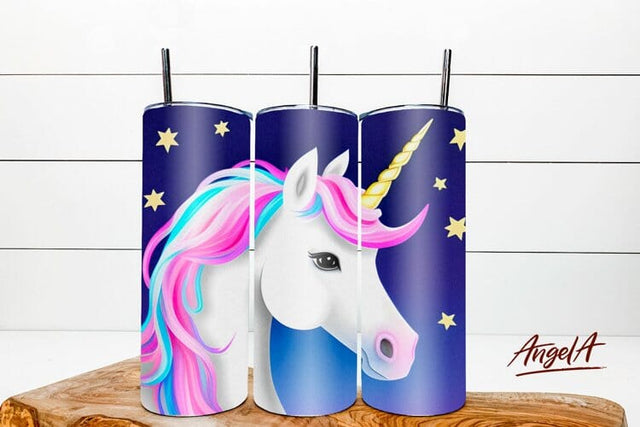 Unicorn sublimation tumbler. Tumbler wrap png. Unicorn PNG Sublimation Angelina Semenova 