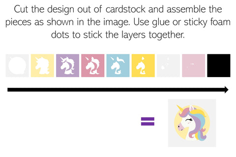 Unicorn SVG | 3D Shadowbox design. SVG Digital Gems 