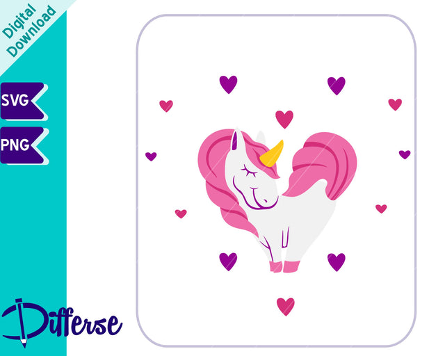 Unicorn SVG | Unicorn Heart svg SVG Differse 