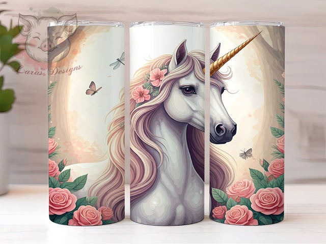 Unicorn Tumbler, Whimsical Design, Fantasy Tumbler, 20oz Tumbler Wrap, PNG Sublimation, Kids Gifts, Magical Decor Sublimation Lara' s Designs 