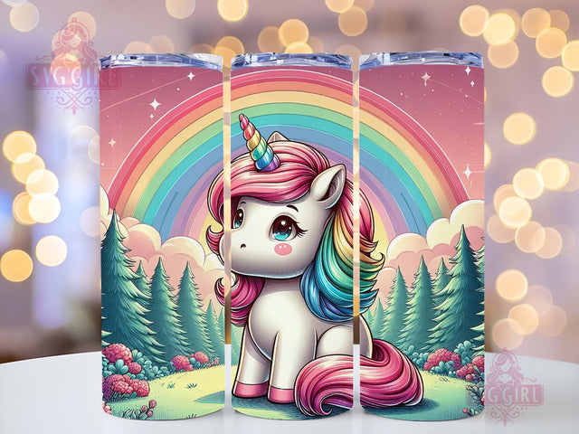 Unicorn Tumbler Wrap, Rainbow Unicorn Tumbler, Watercolor Unicorn Tumbler Wrap PNG Tumbler Wrap Seamless Sublimation Designs Downloads Sublimation SvggirlplusArt 