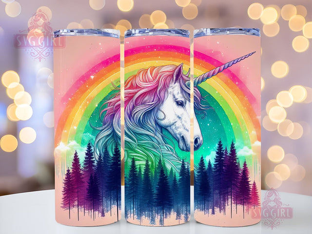 Unicorn Tumbler Wrap, Rainbow Unicorn Tumbler, Watercolor Unicorn Tumbler Wrap PNG Tumbler Wrap Seamless Sublimation Designs Downloads Sublimation SvggirlplusArt 
