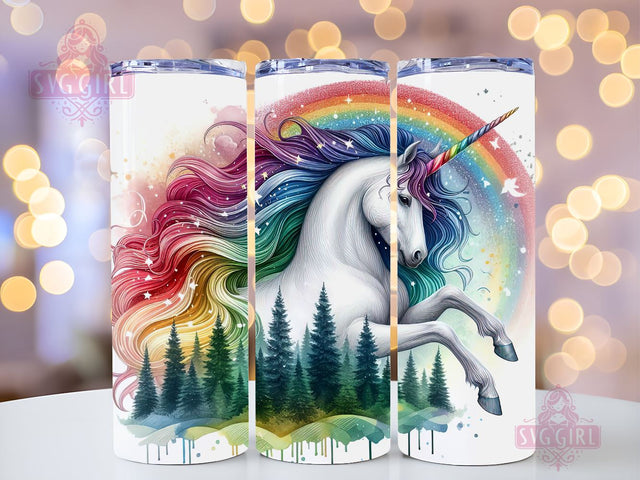 Unicorn Tumbler Wrap, Rainbow Unicorn Tumbler, Watercolor Unicorn Tumbler Wrap PNG Tumbler Wrap Seamless Sublimation Designs Downloads Sublimation SvggirlplusArt 