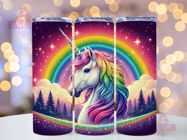 Unicorn Tumbler Wrap, Rainbow Unicorn Tumbler, Watercolor Unicorn Tumbler Wrap PNG Tumbler Wrap Seamless Sublimation Designs Downloads Sublimation SvggirlplusArt 