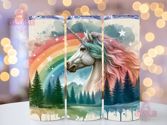 Unicorn Tumbler Wrap, Rainbow Unicorn Tumbler, Watercolor Unicorn Tumbler Wrap PNG Tumbler Wrap Seamless Sublimation Designs Downloads Sublimation SvggirlplusArt 
