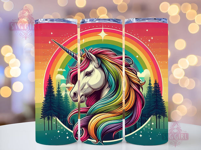 Unicorn Tumbler Wrap, Rainbow Unicorn Tumbler, Watercolor Unicorn Tumbler Wrap PNG Tumbler Wrap Seamless Sublimation Designs Downloads Sublimation SvggirlplusArt 