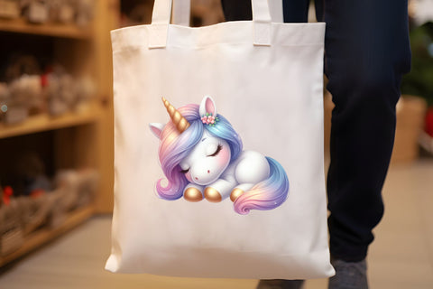 Unicorn With Sleeping Clipart Sublimation Rupkotha 