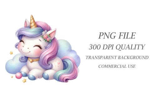Unicorn With Smiling Clipart SVG Rupkotha 