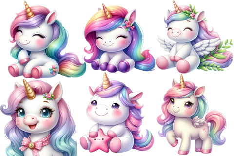 Unicorn With Smiling Clipart SVG Rupkotha 