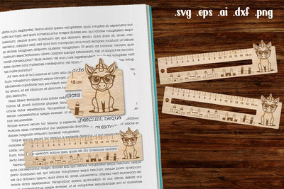 Unicorn Wooden Liner Readers Guide Ruler SVG zafrans studio 